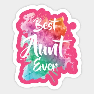 Best Aunt Ever Watercolor  ,I Love My Aunt Sticker